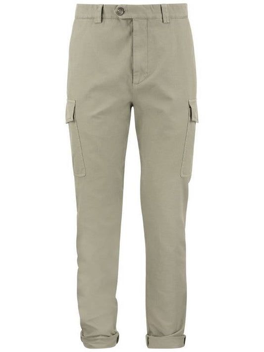 multi-pocket straight pants beige - BRUNELLO CUCINELLI - BALAAN 1