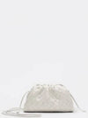 Intrecciato Small Leather Pouch Bag Chalk - BOTTEGA VENETA - BALAAN 2