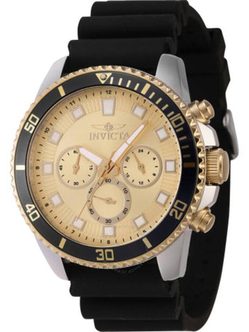 Invicta Pro Diver Chronograph GMT Quartz Gold Dial Men's Watch 46128 - INVICTA - BALAAN 1