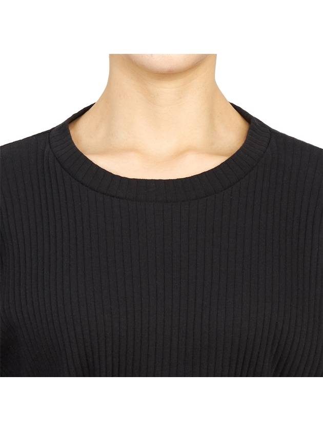 FSHL RIB 000 BLACK Women s Wrap Long Sleeve T Shirt Oversized Fit - BASERANGE - BALAAN 10