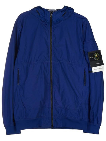 Men's Wappen Patch Naslan Watro Hooded Jacket Ultra Marine Blue - STONE ISLAND - BALAAN 2