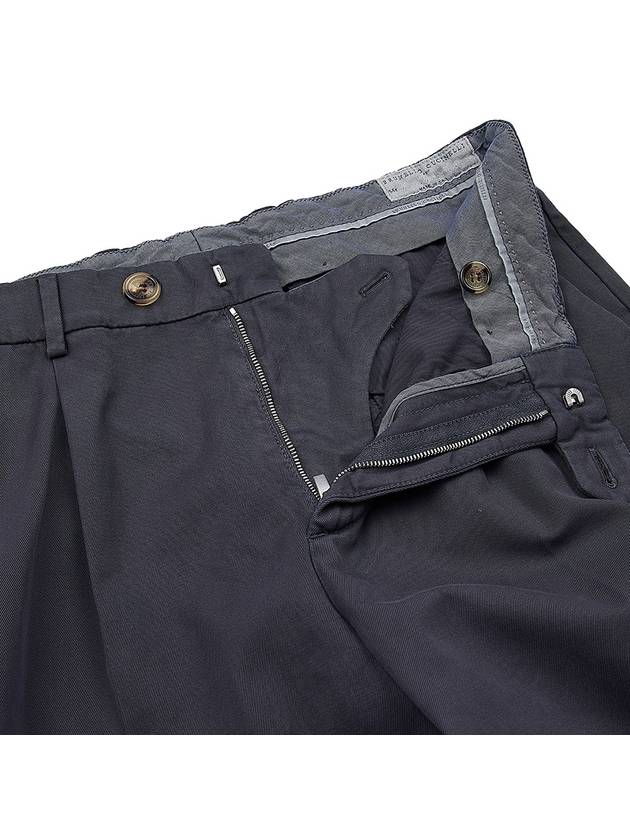 Men s Cotton Gabardine Pleated Leisure Pants M252DE1450 C6313 - BRUNELLO CUCINELLI - BALAAN 4