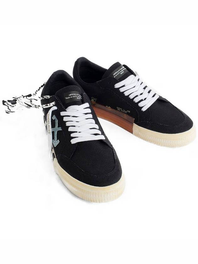 Men's Vulcanized Arrow Low Sneakers Black - OFF WHITE - BALAAN 6