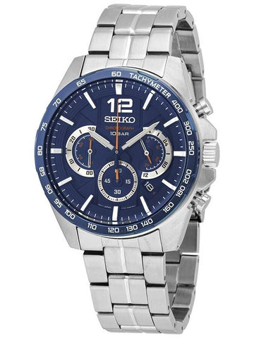 Seiko Essentials Chronograph Quartz Blue Dial Men's Watch Ssb345 - SEIKO - BALAAN 1