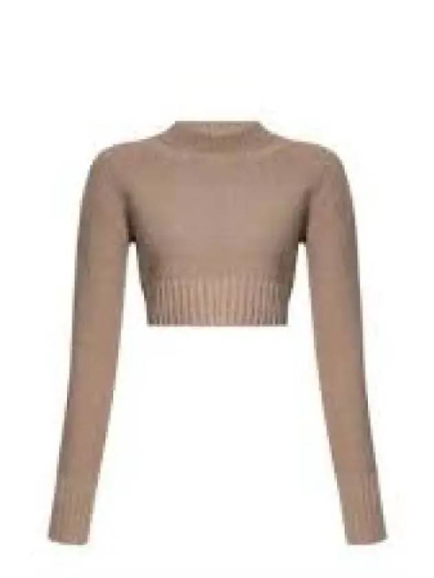 Kaya Cashmere Knit Top Brown - MAX MARA - BALAAN 2