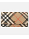 Check Continental Long Wallet Beige - BURBERRY - BALAAN 3