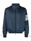 4 Bar Stripe Ripstop Zip-up Jacket Blue - THOM BROWNE - BALAAN 2