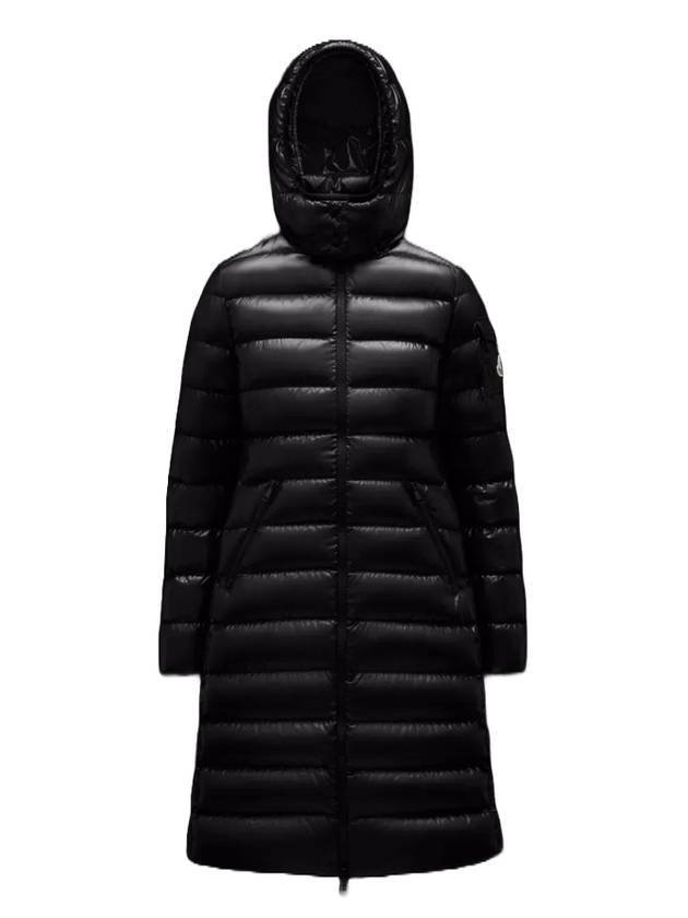 Moka Long Down Jacket Black - MONCLER - BALAAN 1