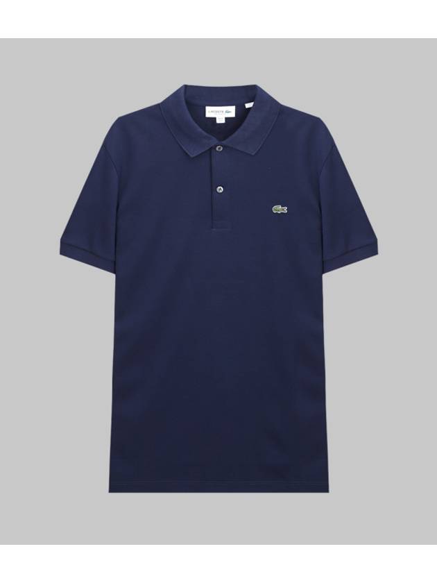 Men’s Regular Fit Pima Cotton Polo Shirt Navy - LACOSTE - BALAAN 1