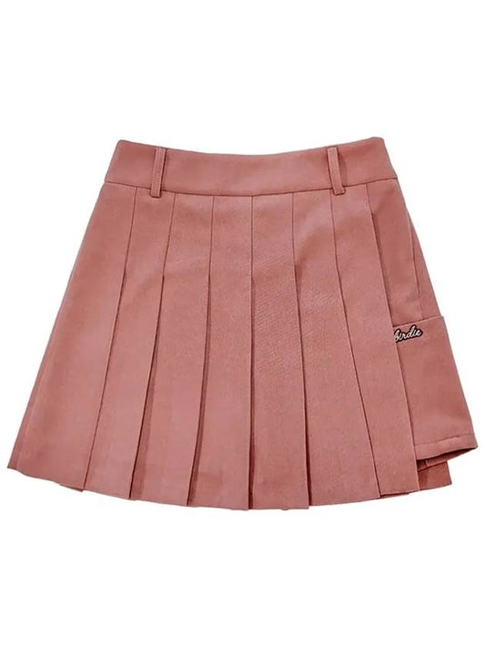 Warm Pocket Pleats Peach Brushed Pocket Pleated Skirt PINK - MONBIRDIE GOLF - BALAAN 2