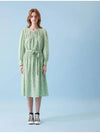 Slim puff rayon print middle dress 031 - VOYONN - BALAAN 2