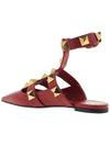 Roman Stud Flat Red - VALENTINO - BALAAN.