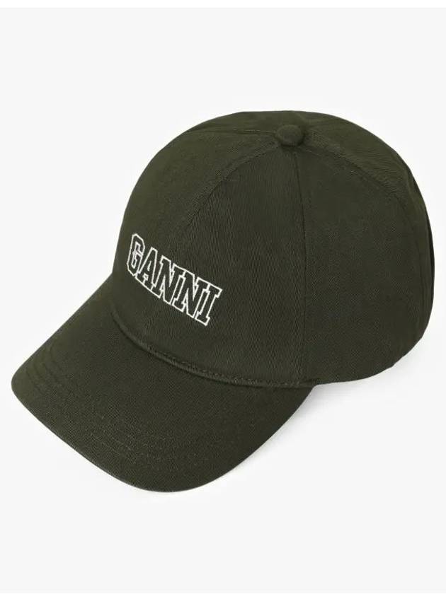 Embroid Logo Ball Cap Green - GANNI - BALAAN 4