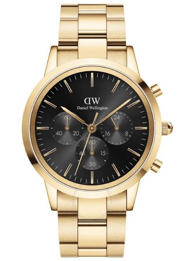 Daniel Wellington Iconic Chronograph Quartz Black Dial Watch DW00100641 - DANIEL WELLINGTON - BALAAN 1