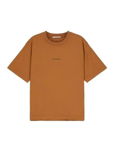 Logo Short Sleeve T Shirt Burnt Orange Tee - ACNE STUDIOS - BALAAN 1