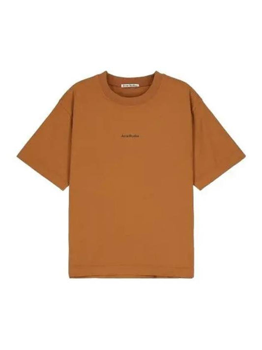 Logo Short Sleeve T Shirt Burnt Orange Tee - ACNE STUDIOS - BALAAN 1