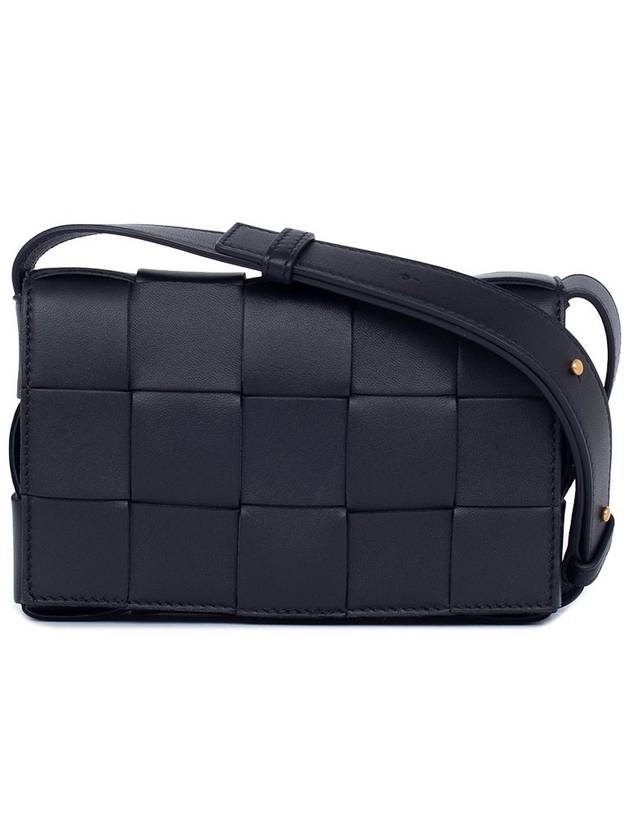 Cassette Intrecciato Small Cross Bag Black - BOTTEGA VENETA - BALAAN 2