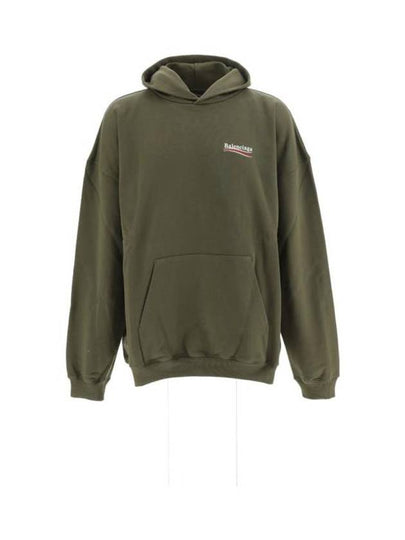 Men's Political Campaign Large Fit Hoodie Khaki - BALENCIAGA - BALAAN 2