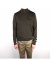 Men's Design Half Zip Up Wool Knit Khaki GMKW07017 M354 FOREST GREEN - J.LINDEBERG - BALAAN 2