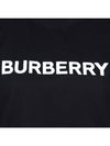 Logo Print Crew Neck Cotton Short Sleeve T-Shirt Black - BURBERRY - BALAAN 7