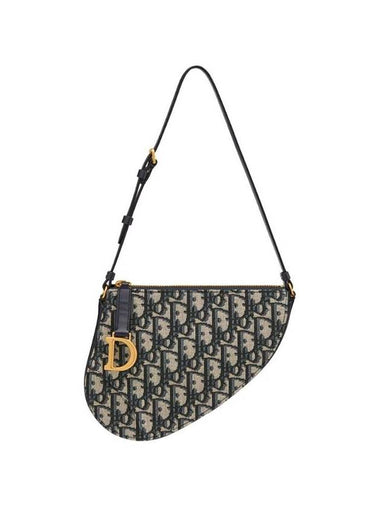 Saddle Rodeo Oblique Jacquard Pouch Blue - DIOR - BALAAN 1