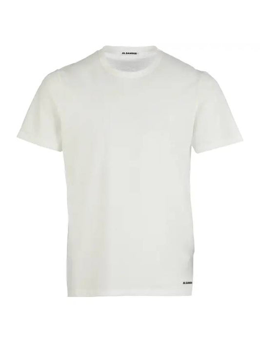 Men's Logo Cotton Short Sleeve T-Shirt White - JIL SANDER - BALAAN 1