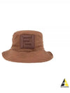 Logo Patch Bucket Hat Brown - FENDI - BALAAN 2