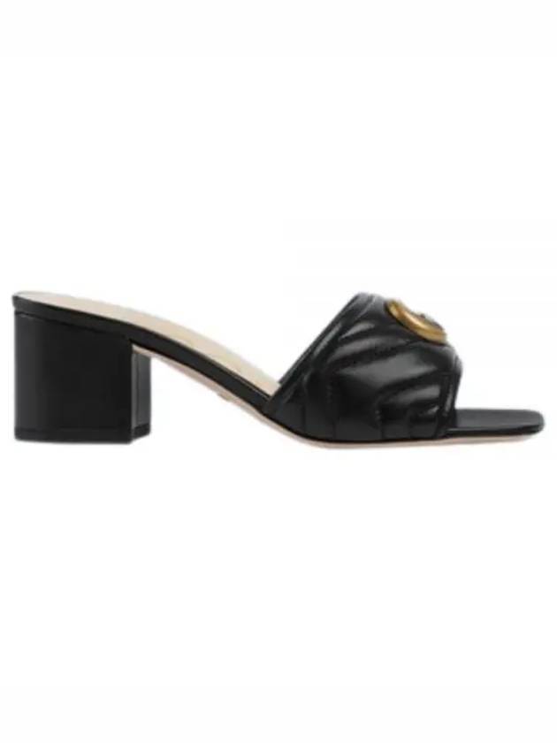 Double G Slide Sandal Heels Black - GUCCI - BALAAN 1