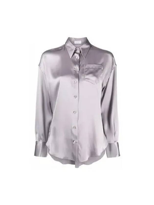 Silk M0C59NC336 C078 Women s Pocket Shirt - BRUNELLO CUCINELLI - BALAAN 2