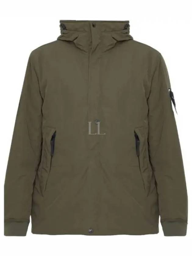 Logo Wappen Patch Hooded Jacket Green - STONE ISLAND - BALAAN 2