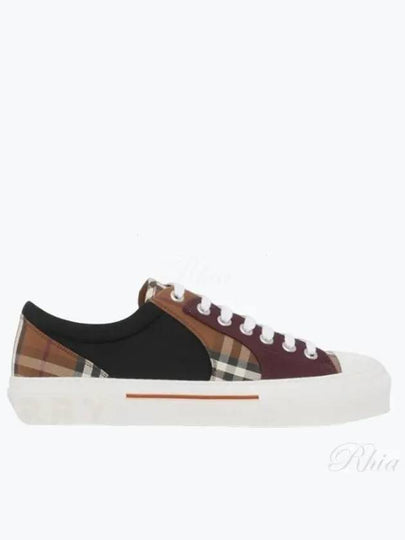 Vintage Check Cotton Low Top Sneakers Dark Birch Brown - BURBERRY - BALAAN 2