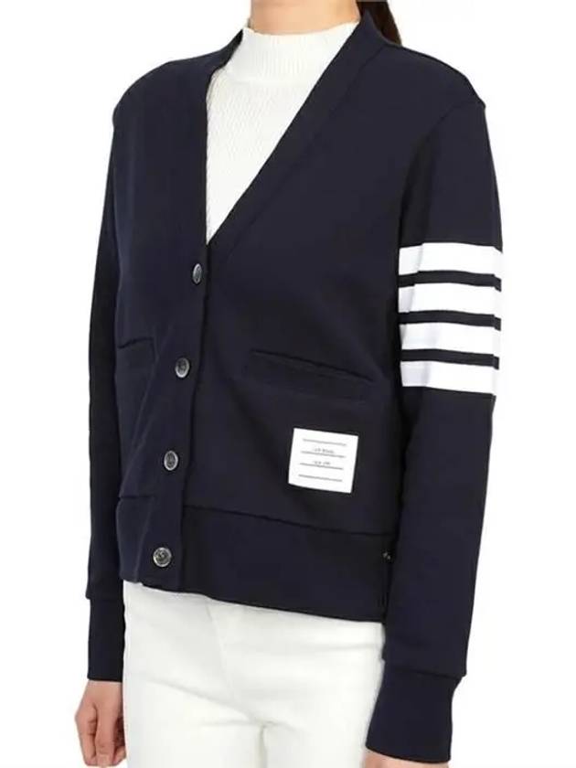 4-Bar Loopback Jersey Cardigan Navy - THOM BROWNE - BALAAN 3