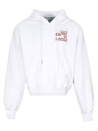 Graffiti Print Hoodie White - OFF WHITE - BALAAN 1