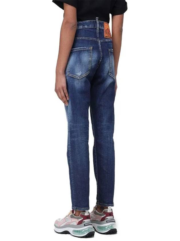 Cropped Skinny Jeans Blue - DSQUARED2 - BALAAN 4