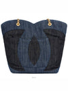 Denim Large CC Shopping Tote Bag Blue Black 74164 - CHANEL - BALAAN 3