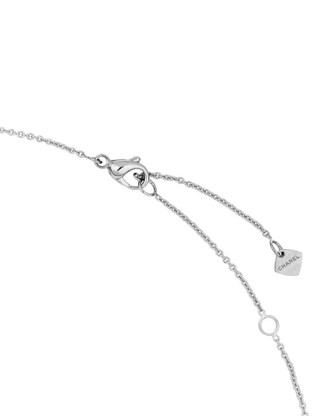 Coco Crush Quilted Necklace Silver - CHANEL - BALAAN 3