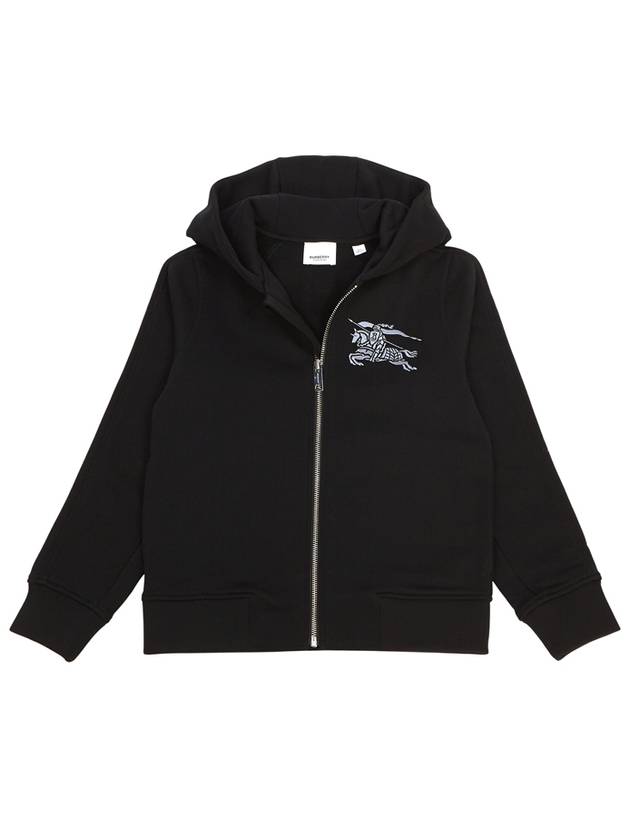 Kids Embroidered Logo Hoodie Black - BURBERRY - BALAAN 3