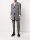 Three Stripe Tab Seersucker Straight Pants Navy - THOM BROWNE - BALAAN 4