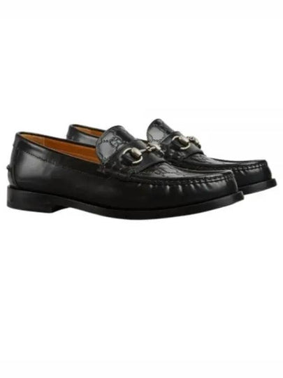 Men's GG Horsebit Leather Loafers Black - GUCCI - BALAAN 2