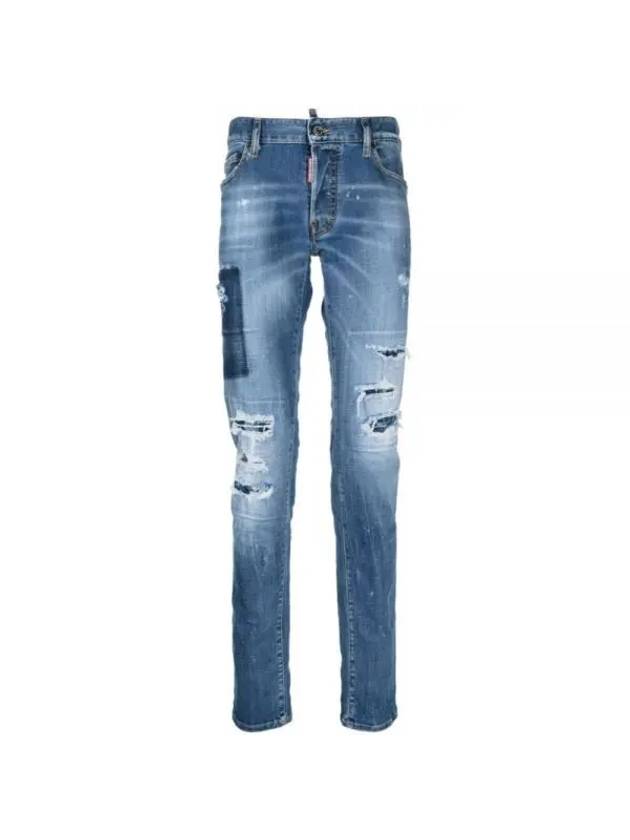 23 This Detail Paint Splatter Slim Jeans S71LB1168 S30664 470 - DSQUARED2 - BALAAN 1