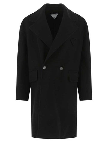 Women's Double Coat Black - BOTTEGA VENETA - BALAAN 1