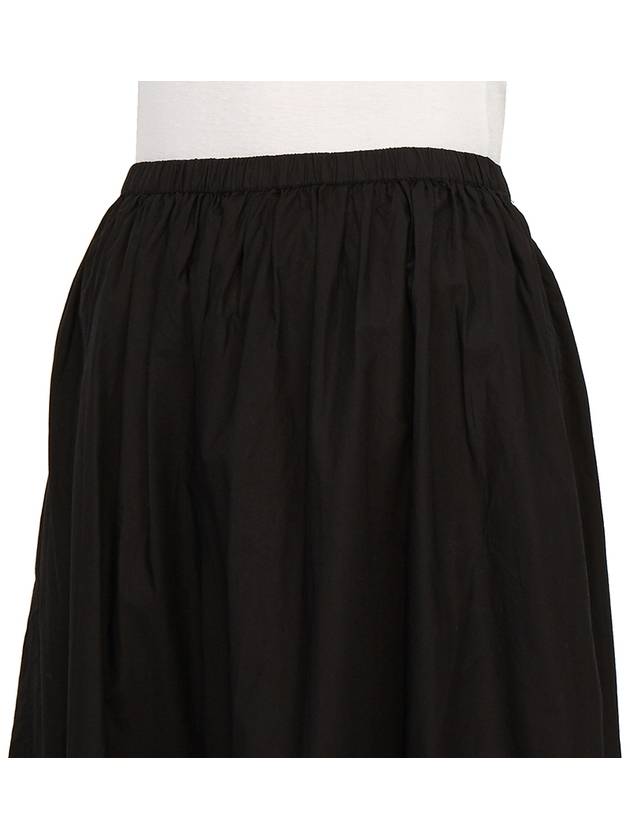 Flounce Maxi Skirt Black F7919 - GANNI - BALAAN.