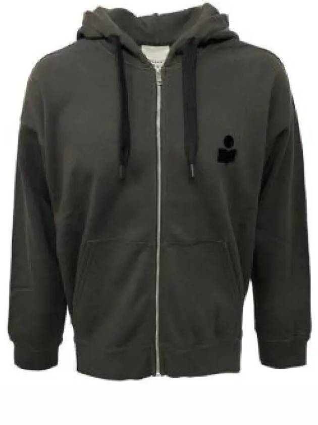 Markus Logo Zip Up Hoodie Faded Black - ISABEL MARANT - BALAAN 2