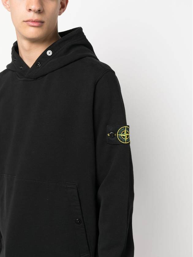 Garment Dyed Hoodie Black - STONE ISLAND - BALAAN 6