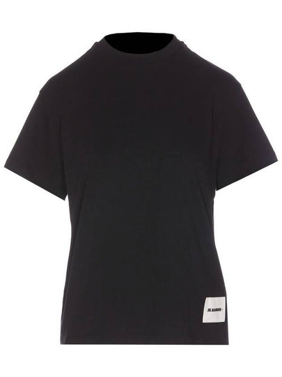 Logo Label Cotton 3 Pack Short Sleeve T-Shirt Black - JIL SANDER - BALAAN 2