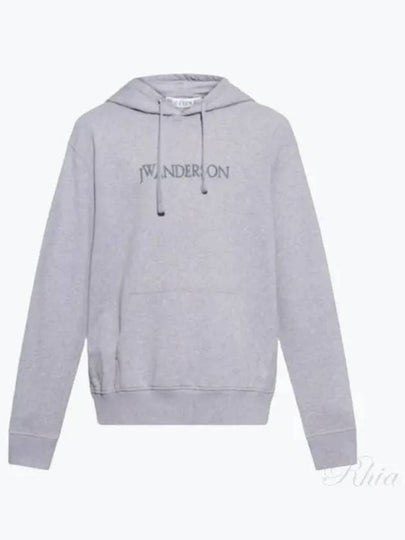 Embroidered Logo Hoodie Grey - JW ANDERSON - BALAAN 2