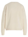 Aster M logo cashmere knit top ivory - MAX MARA - BALAAN.