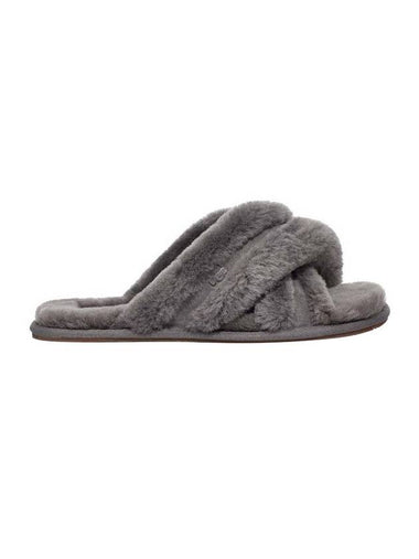 Scuffita Fur Slippers Grey - UGG - BALAAN 1