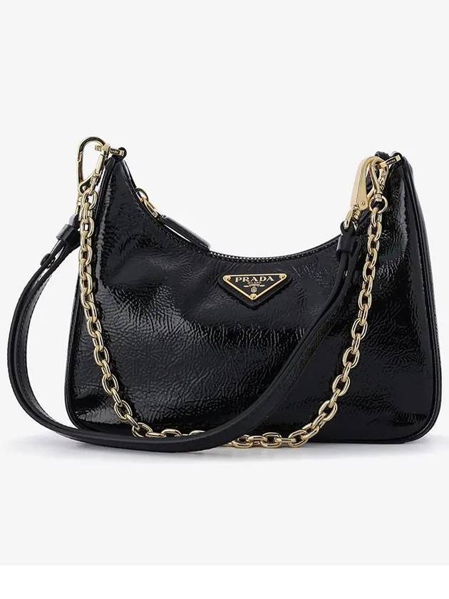 Re-Edition Patent Leather Mini Bag Black - PRADA - BALAAN 3