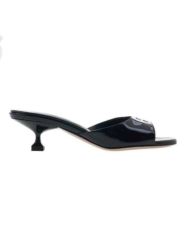 Patent Leather Sandals Hells Black - MIU MIU - BALAAN 3